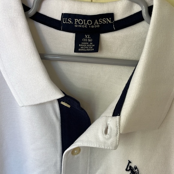 NWT U.S. Polo Association white polo - Picture 2 of 10